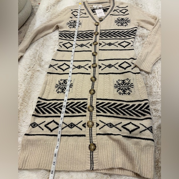 🆕 NWT Lucky Brand Cozy Nordic🎿Sweater Dress Cardigan | Size S - Picture 11 of 12